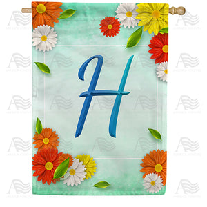 Bright Cosmos Monogram Double Sided House Flag