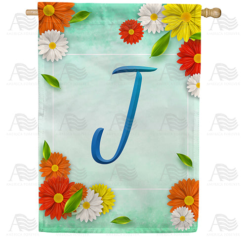 Bright Cosmos Monogram Double Sided House Flag