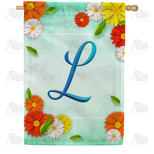 Bright Cosmos Monogram Double Sided House Flag