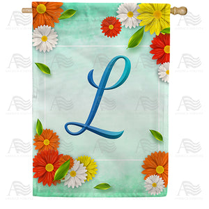 Bright Cosmos Monogram Double Sided House Flag