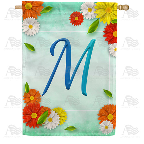 Bright Cosmos Monogram Double Sided House Flag