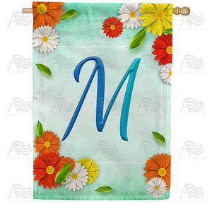 Bright Cosmos Monogram Double Sided House Flag