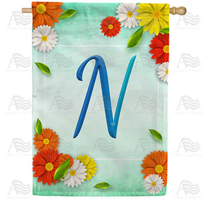 Bright Cosmos Monogram Double Sided House Flag