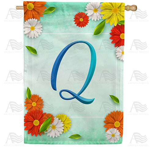 Bright Cosmos Monogram Double Sided House Flag