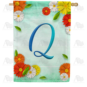 Bright Cosmos Monogram Double Sided House Flag