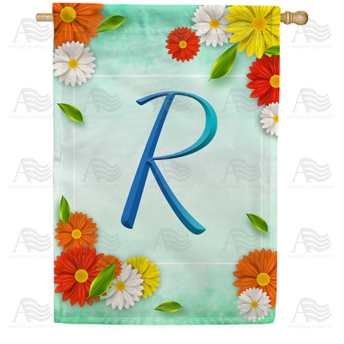 Bright Cosmos Monogram Double Sided House Flag