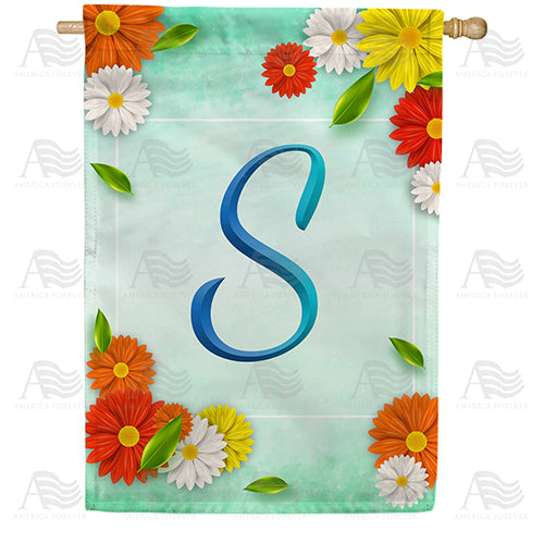 Bright Cosmos Monogram Double Sided House Flag