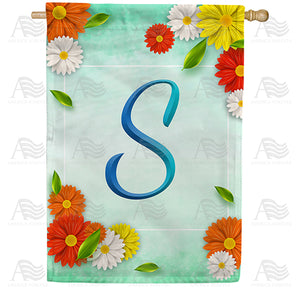 Bright Cosmos Monogram Double Sided House Flag