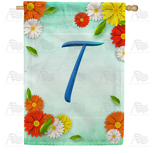 Bright Cosmos Monogram Double Sided House Flag