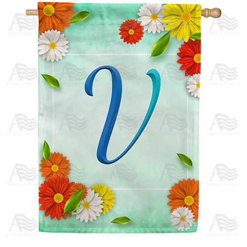 Bright Cosmos Monogram Double Sided House Flag