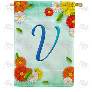 Bright Cosmos Monogram Double Sided House Flag