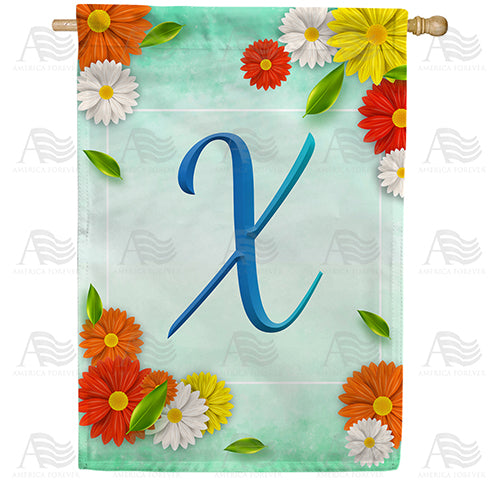Bright Cosmos Monogram Double Sided House Flag
