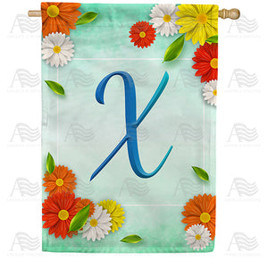 Bright Cosmos Monogram Double Sided House Flag