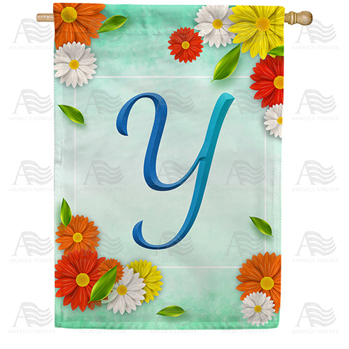 Bright Cosmos Monogram Double Sided House Flag