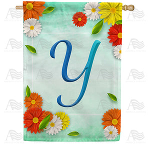 Bright Cosmos Monogram Double Sided House Flag