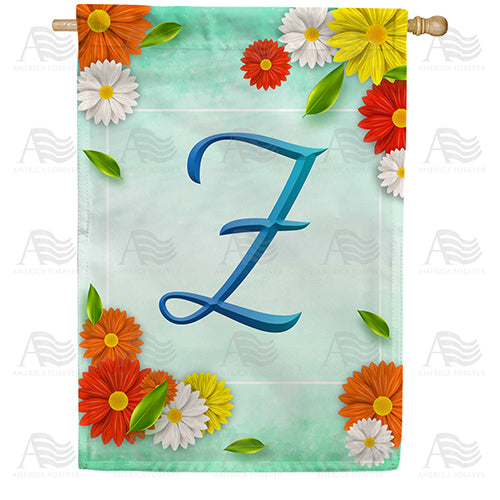 Bright Cosmos Monogram Double Sided House Flag