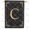 Quilted Royalty Monogram Double Sided House Flag