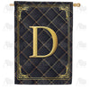 Quilted Royalty Monogram Double Sided House Flag