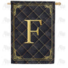 Quilted Royalty Monogram Double Sided House Flag
