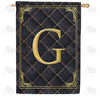 Quilted Royalty Monogram Double Sided House Flag