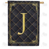 Quilted Royalty Monogram Double Sided House Flag