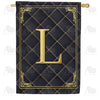 Quilted Royalty Monogram Double Sided House Flag