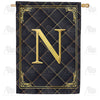Quilted Royalty Monogram Double Sided House Flag