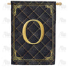 Quilted Royalty Monogram Double Sided House Flag