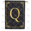 Quilted Royalty Monogram Double Sided House Flag