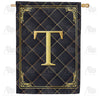 Quilted Royalty Monogram Double Sided House Flag