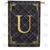 Quilted Royalty Monogram Double Sided House Flag