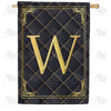 Quilted Royalty Monogram Double Sided House Flag