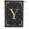 Quilted Royalty Monogram Double Sided House Flag