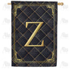Quilted Royalty Monogram Double Sided House Flag