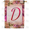 Rosie Pink Monogram Double Sided House Flag