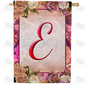 Rosie Pink Monogram Double Sided House Flag