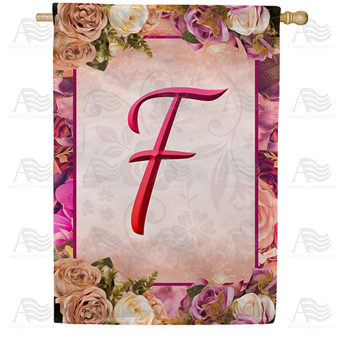 Rosie Pink Monogram Double Sided House Flag