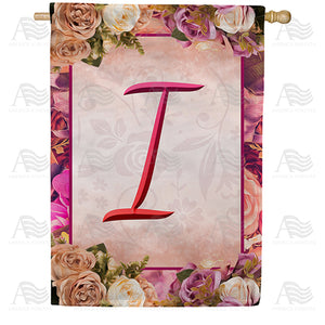 Rosie Pink Monogram Double Sided House Flag