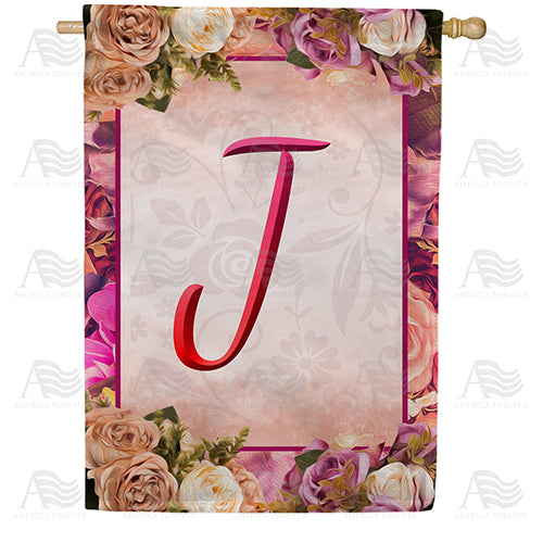 Rosie Pink Monogram Double Sided House Flag