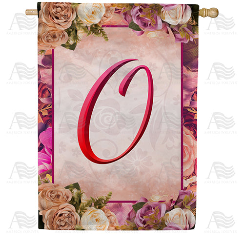 Rosie Pink Monogram Double Sided House Flag