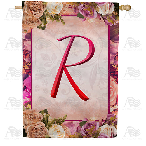 Rosie Pink Monogram Double Sided House Flag