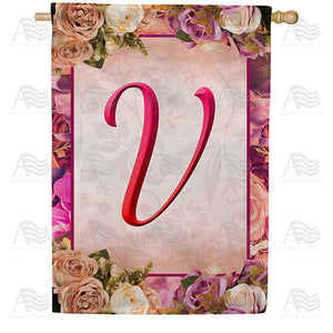 Rosie Pink Monogram Double Sided House Flag