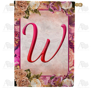 Rosie Pink Monogram Double Sided House Flag