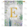 Simply Golden Monogram Double Sided House Flag