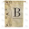Fancy Scroll Monogram Double Sided House Flag