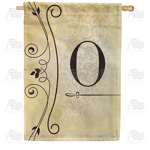 Fancy Scroll Monogram Double Sided House Flag