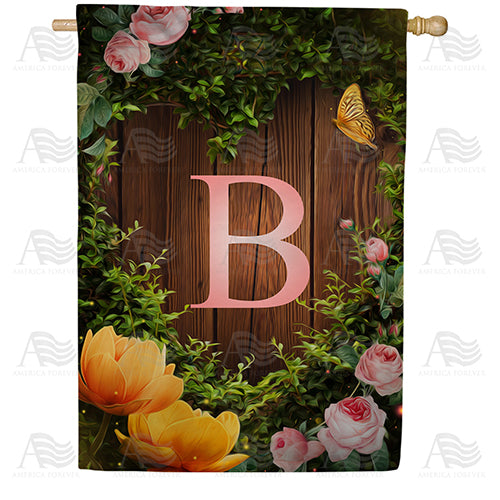 House Light Monogram Double Sided House Flag