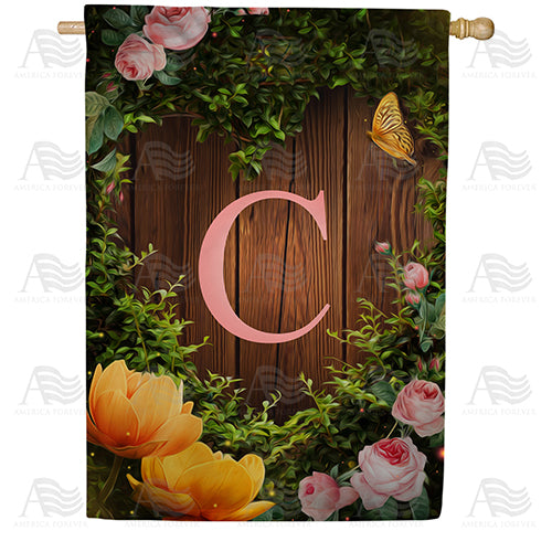 House Light Monogram Double Sided House Flag