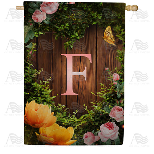 House Light Monogram Double Sided House Flag