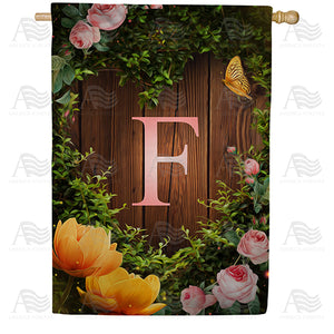 House Light Monogram Double Sided House Flag